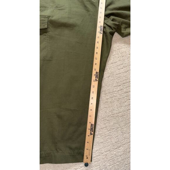 Talbots Supersoft Cargo Pants High Waist Crop Straight Leg Green Size 22W NWT - Picture 4 of 7